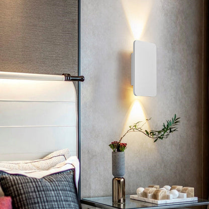 Scandinavian Minimalist Glass Rectangular LED Wall Sconce Light 2-light