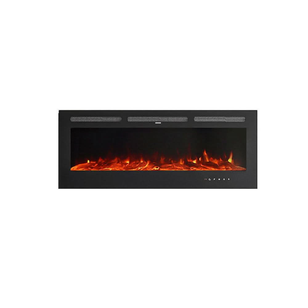 Recessed Media Wall Electric Fireplace 40/50/60/70/80 Inch – 12 Flame Colours & Remote Control 5120 BTU/h