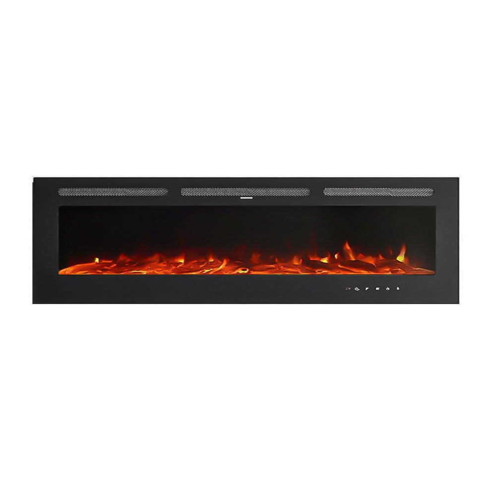 Recessed Media Wall Electric Fireplace 40/50/60/70/80 Inch – 12 Flame Colours & Remote Control 5120 BTU/h