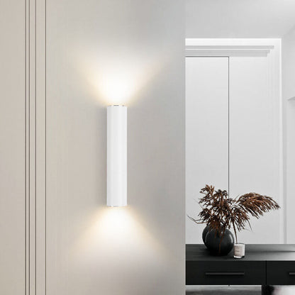 Contemporary Cylindrical LED 2-Light Wall Sconce