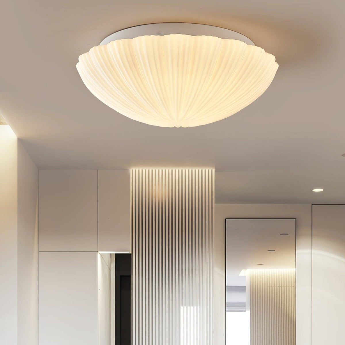 Modern Glass Flush Ceiling Light 1-Light