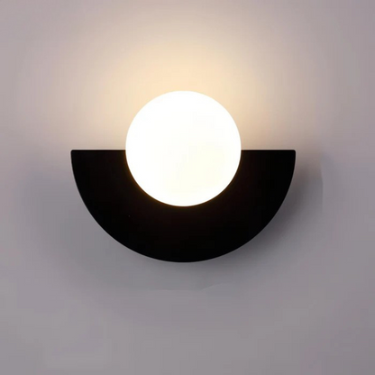 Contemporary Minimalist Glass Globe Wall Sconce LED 1-Light
