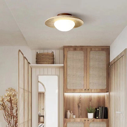 Modern Travertine Ceiling Light 1-Light