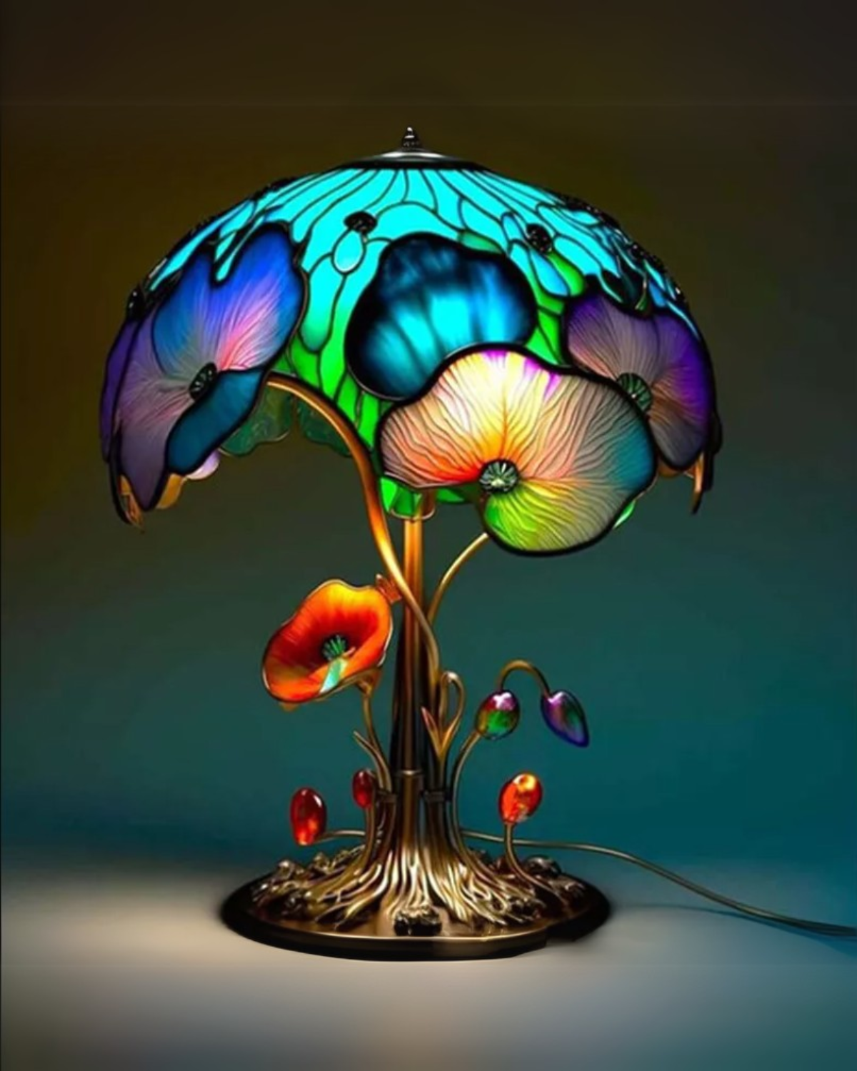 Vintage Mushroom Table Lamp LED 1-Light