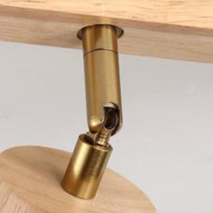 Japandi-Style Wooden LED Semi-Flush Mount Ceiling Light |2 Light