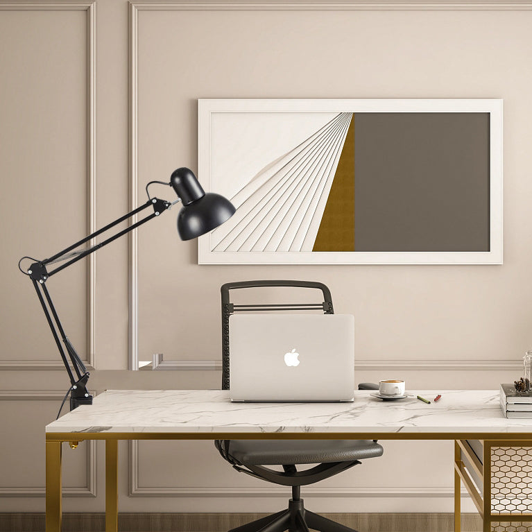 Contemporary Minimalist Adjustable Metal LED Table Lamp | 1-Light Clip-On