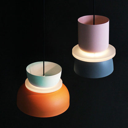 Scandinavian Zinc Alloy Dual-tone Dome Pendant Light LED 1-light