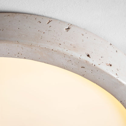 Modern Travertine Slim Profile Ceiling Light 1-Light