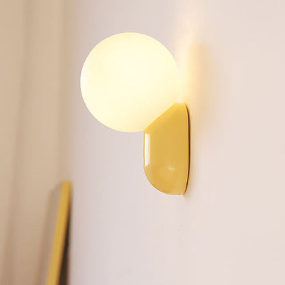 Contemporary Glass Globe Wall Light | 1-Light