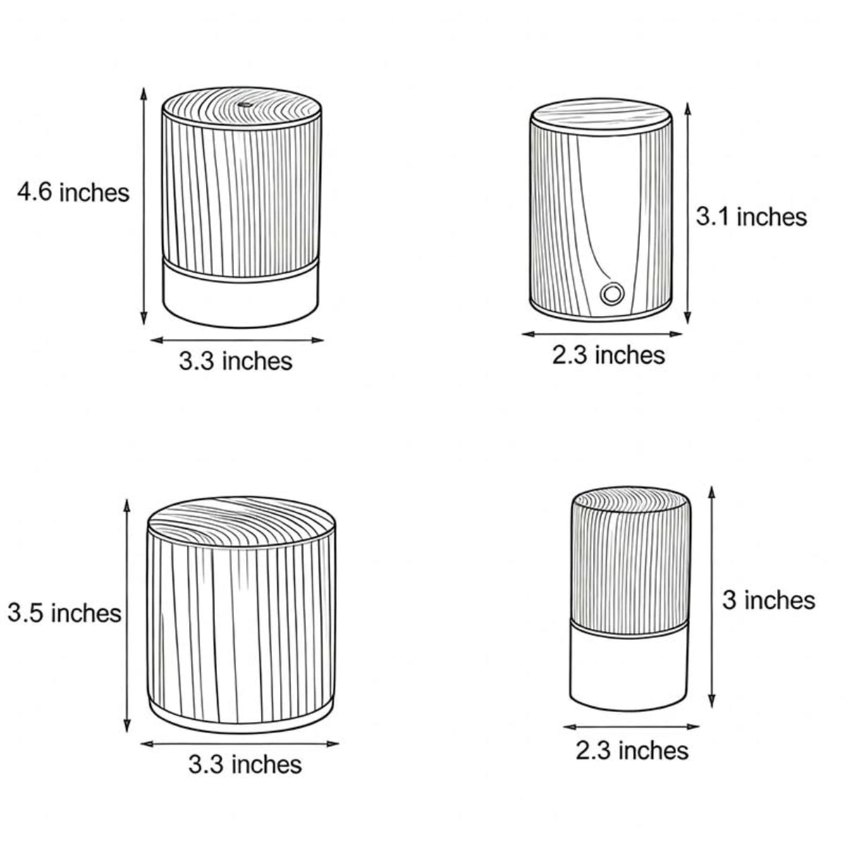 Modern Wood Rechargeable Battery Table Lamp 1-Light