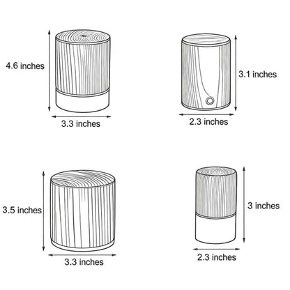 Modern Wood Rechargeable Battery Table Lamp 1-Light