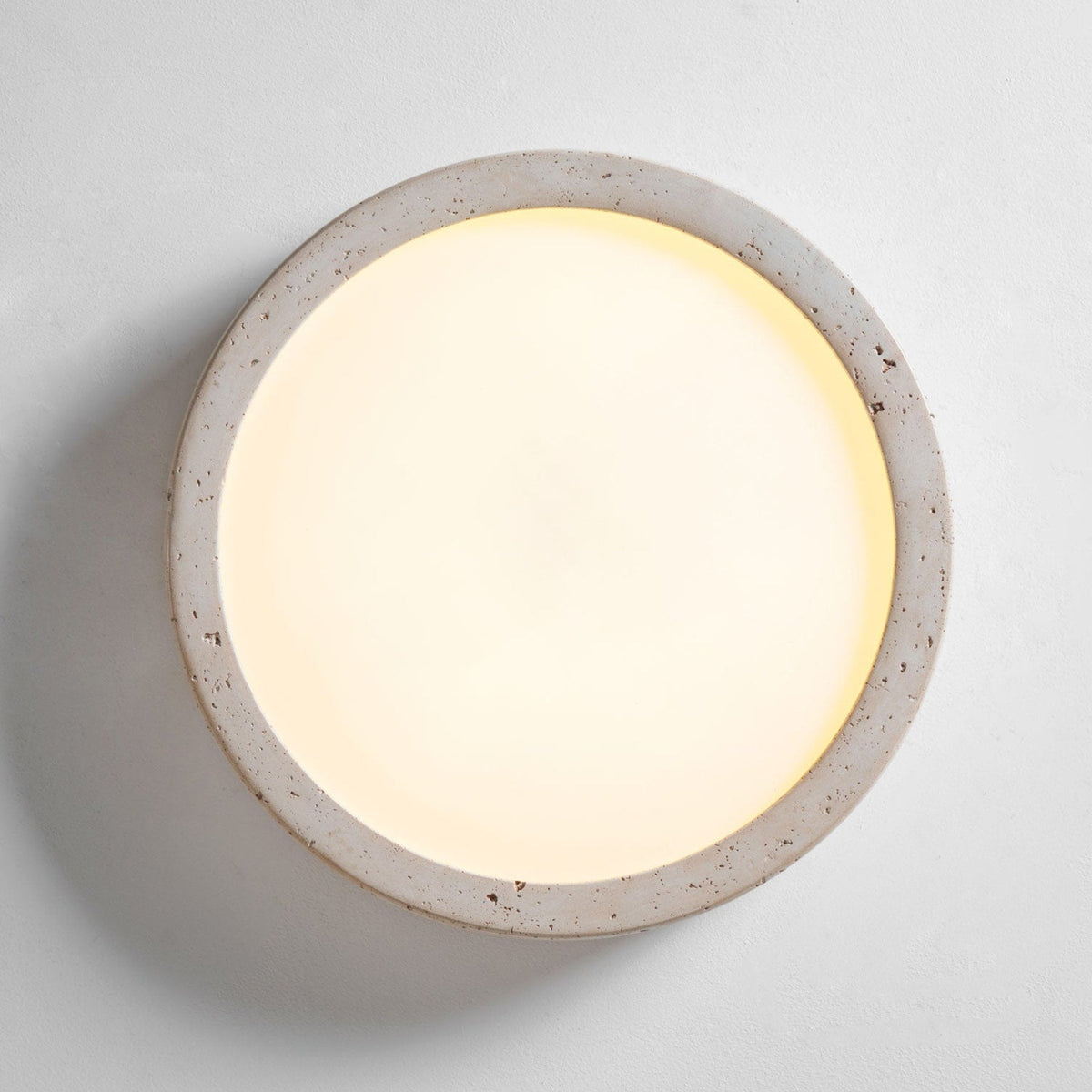 Modern Travertine Slim Profile Ceiling Light 1-Light