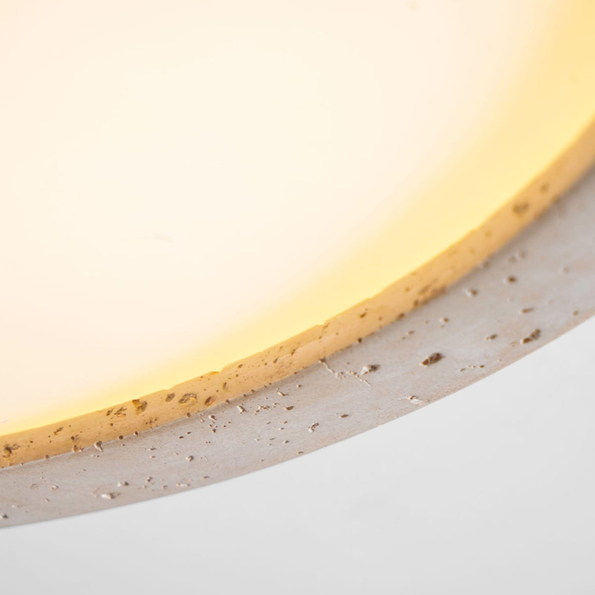 Modern Travertine Slim Profile Ceiling Light 1-Light