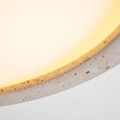 Modern Travertine Slim Profile Ceiling Light 1-Light