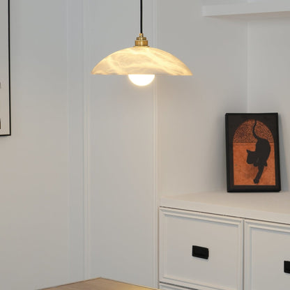Modern Marble Copper Pendant Light 1-Light
