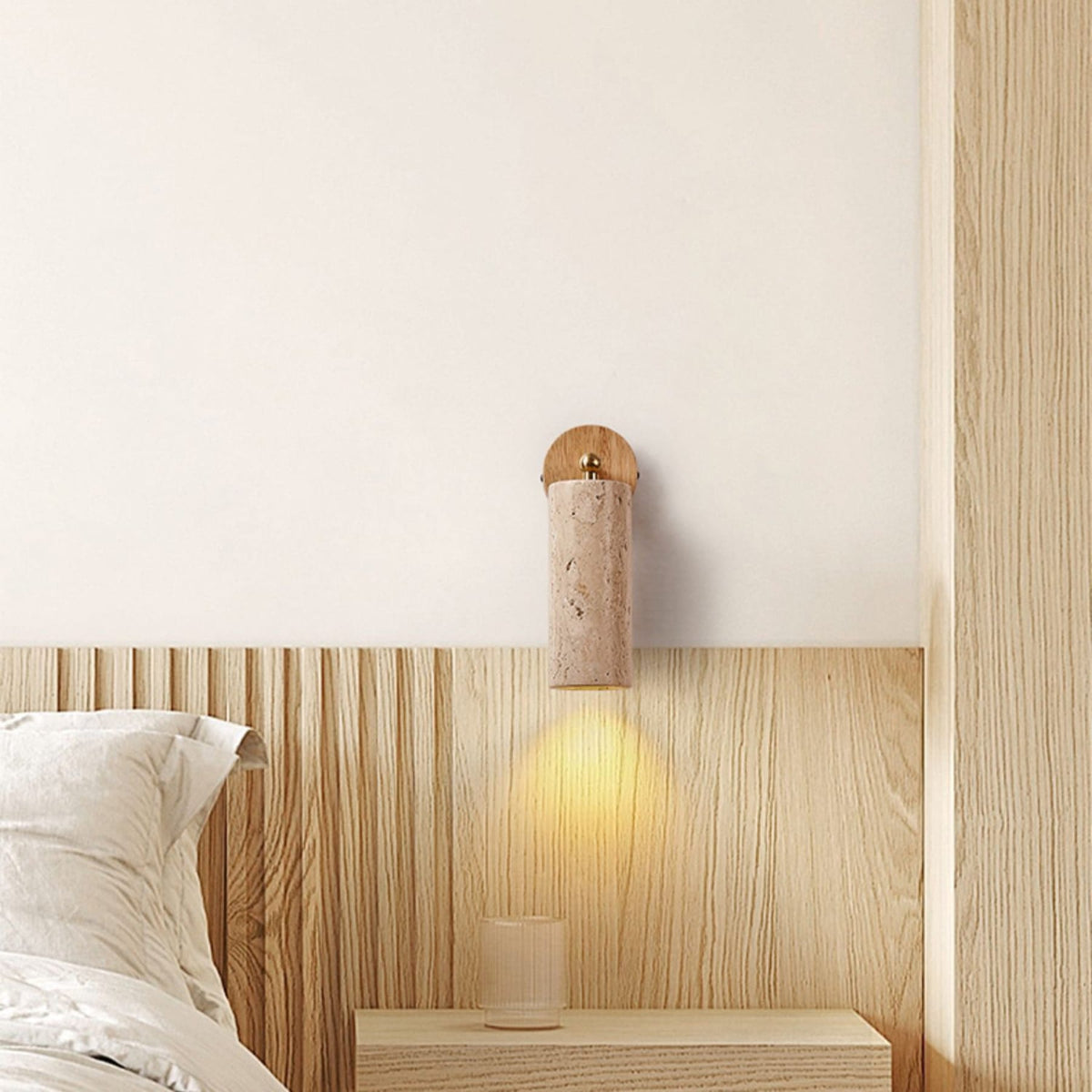 Modern Travertine Ø6.5 Wall Light 1-Light