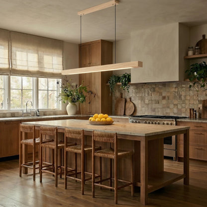 Minimalist Wood Daylight Pendant Light 1-Light