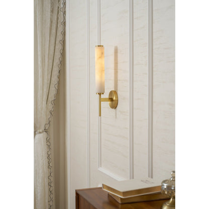 Modern Metal Faux Alabaster Wall Light