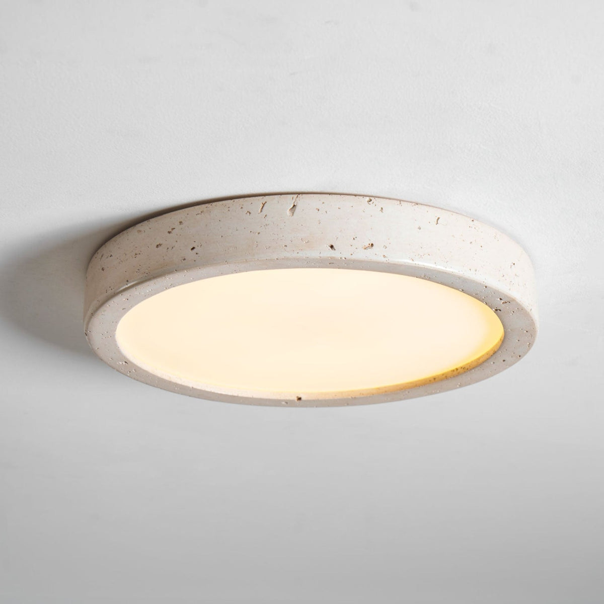 Modern Travertine Slim Profile Ceiling Light 1-Light