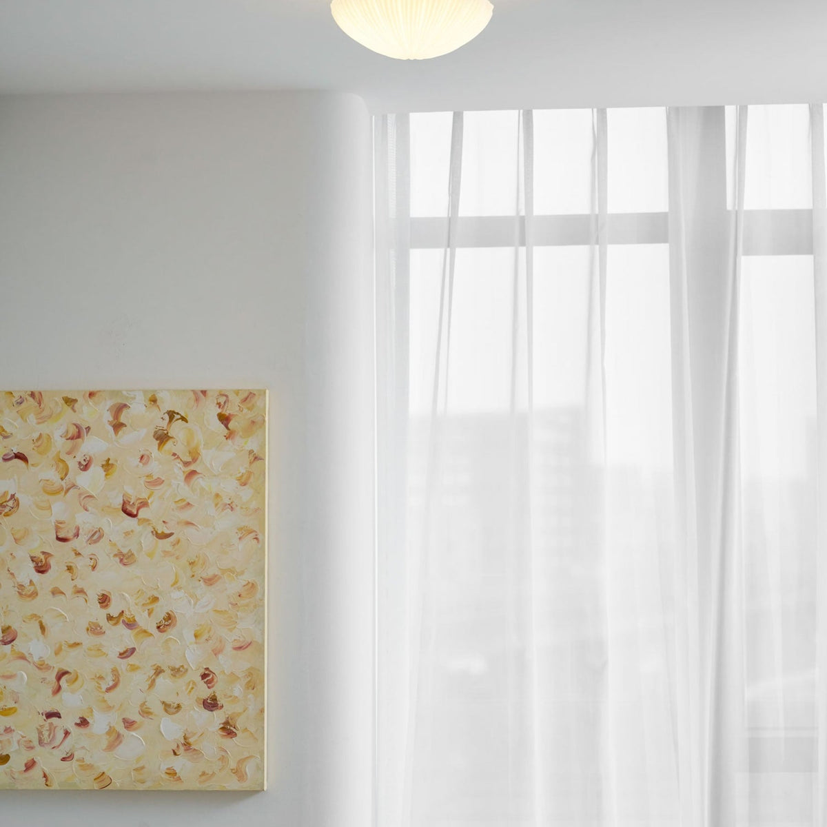 Modern Glass Flush Ceiling Light 1-Light