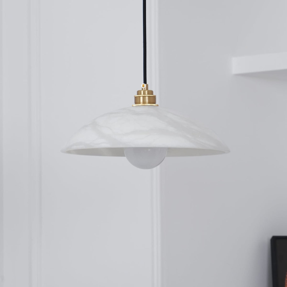 Modern Marble Copper Pendant Light 1-Light