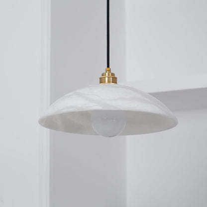Modern Marble Copper Pendant Light 1-Light