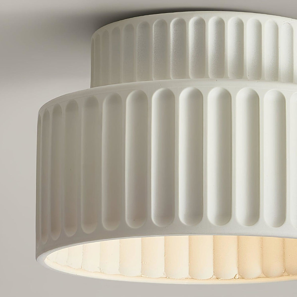 Modern Resin Semi-Flush Ceiling Light 1-Light