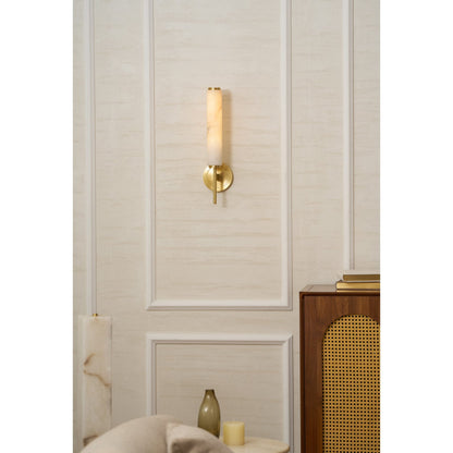 Modern Metal Faux Alabaster Wall Light