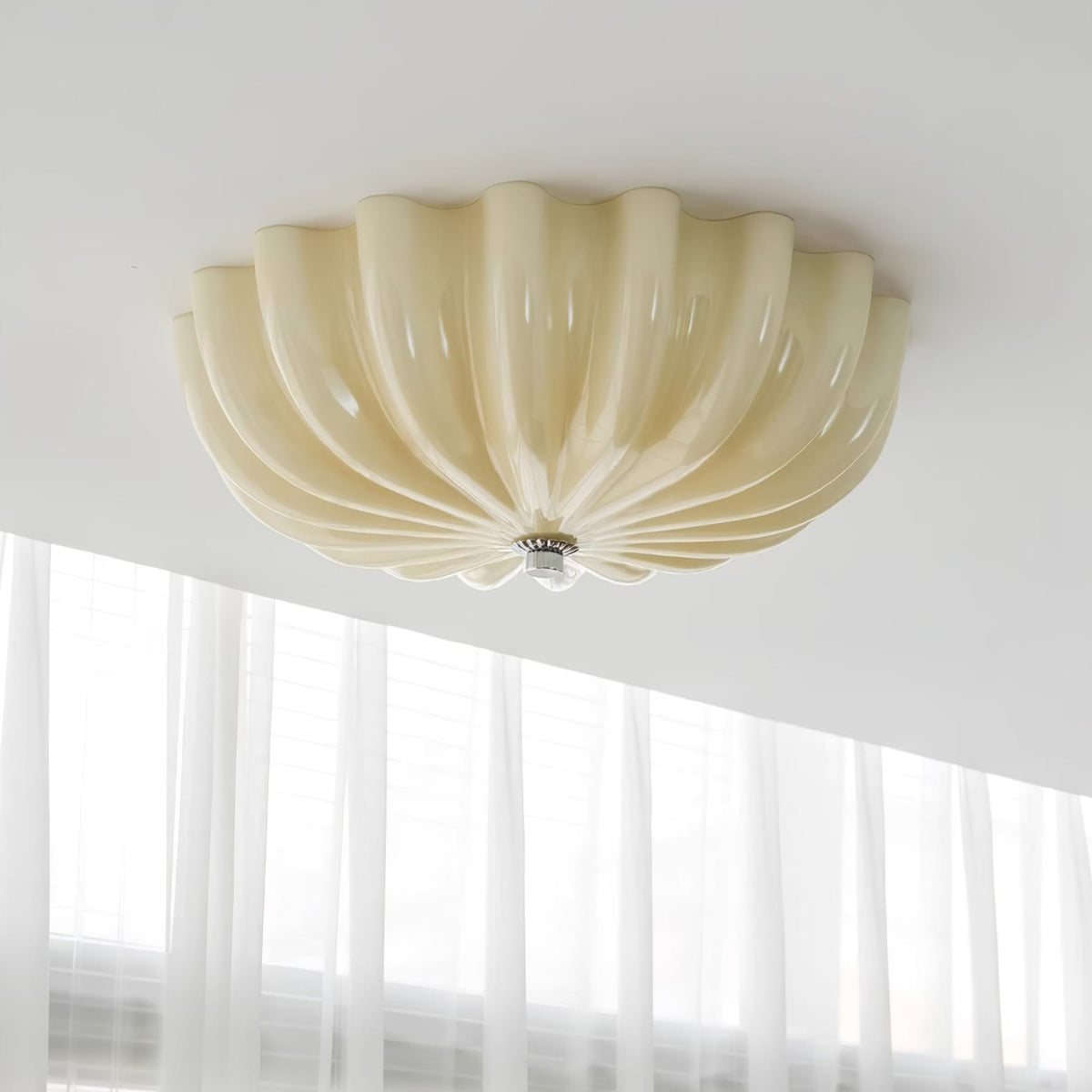 Vintage Iron Flush Ceiling Light 1-Light