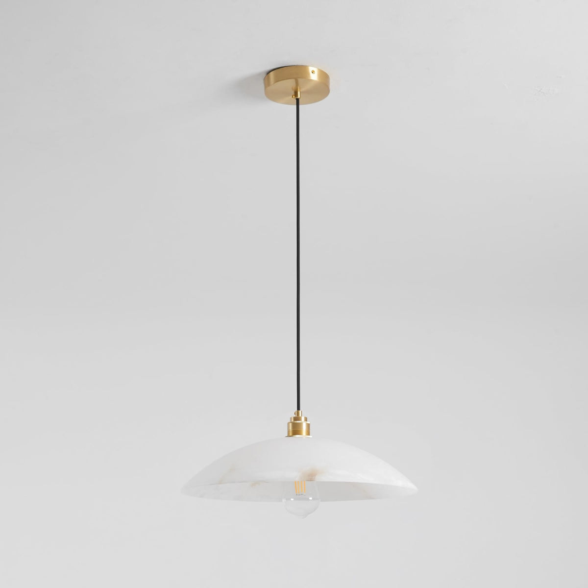 Modern Marble Copper Pendant Light 1-Light