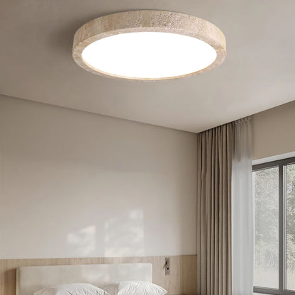 Modern Travertine Slim Profile Ceiling Light 1-Light