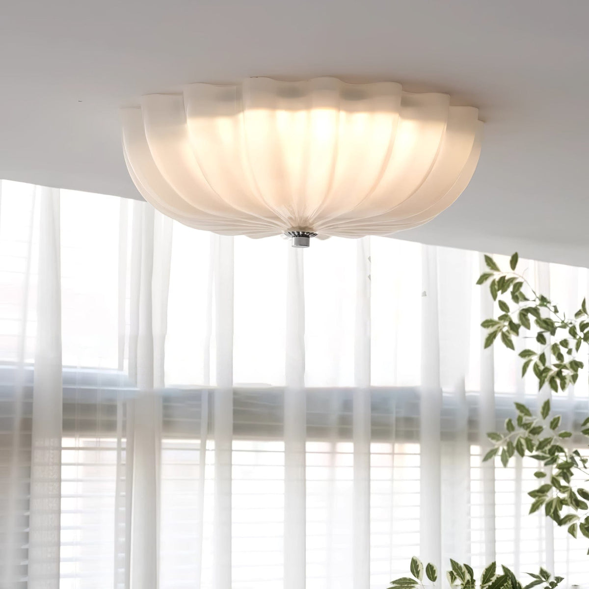 Vintage Iron Flush Ceiling Light 1-Light