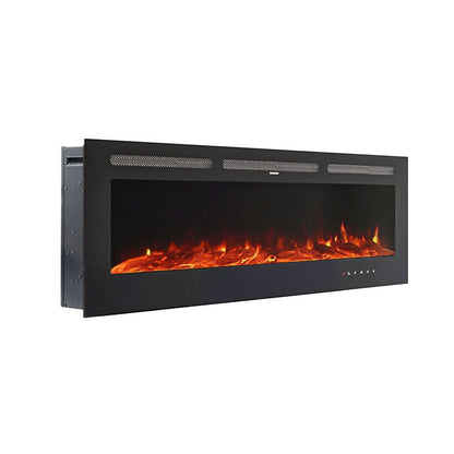 Recessed Media Wall Electric Fireplace 40/50/60/70/80 Inch – 12 Flame Colours & Remote Control 5120 BTU/h