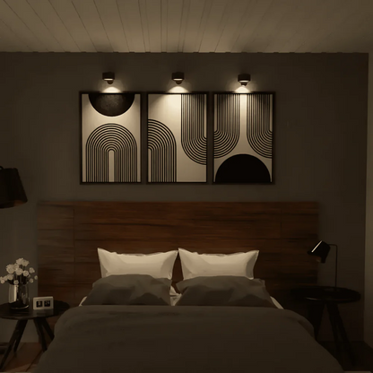 Contemporary Wood Grain LED Wall Light 1-Light