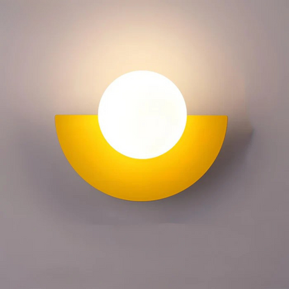 Contemporary Minimalist Glass Globe Wall Sconce LED 1-Light