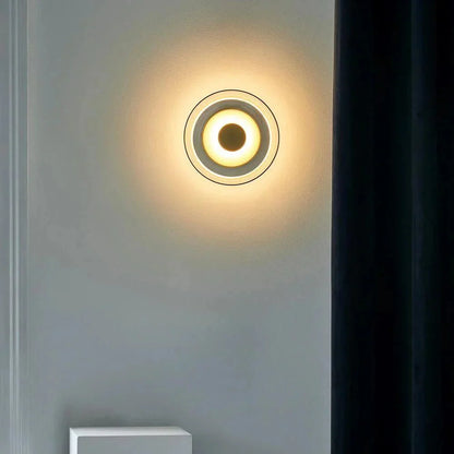 Minimal Brass & Glass Round Wall Sconce LED 1-Light