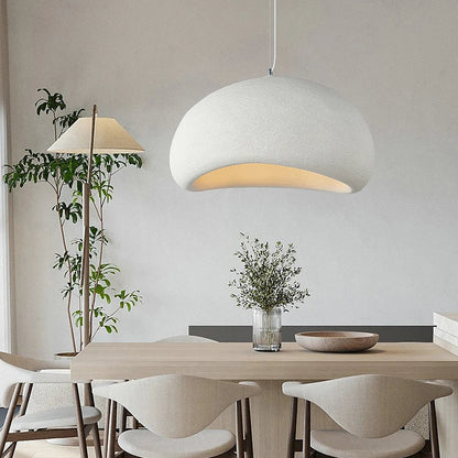 Wabi-Sabi Polystyrene Spherical Dome Pendant Light 1-Light