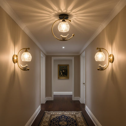 Modern Brass Solid Flush Ceiling Light 1-Light