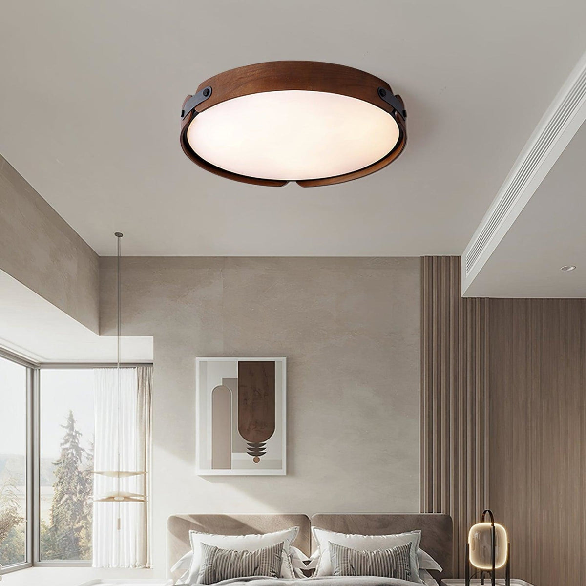 Scandinavian Iron Slim Low-Profile Ceiling Light 1-Light