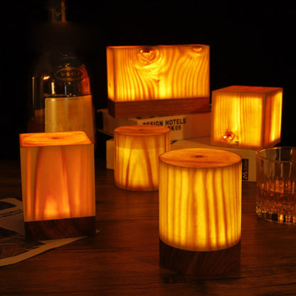 Modern Wood Rechargeable Battery Table Lamp 1-Light