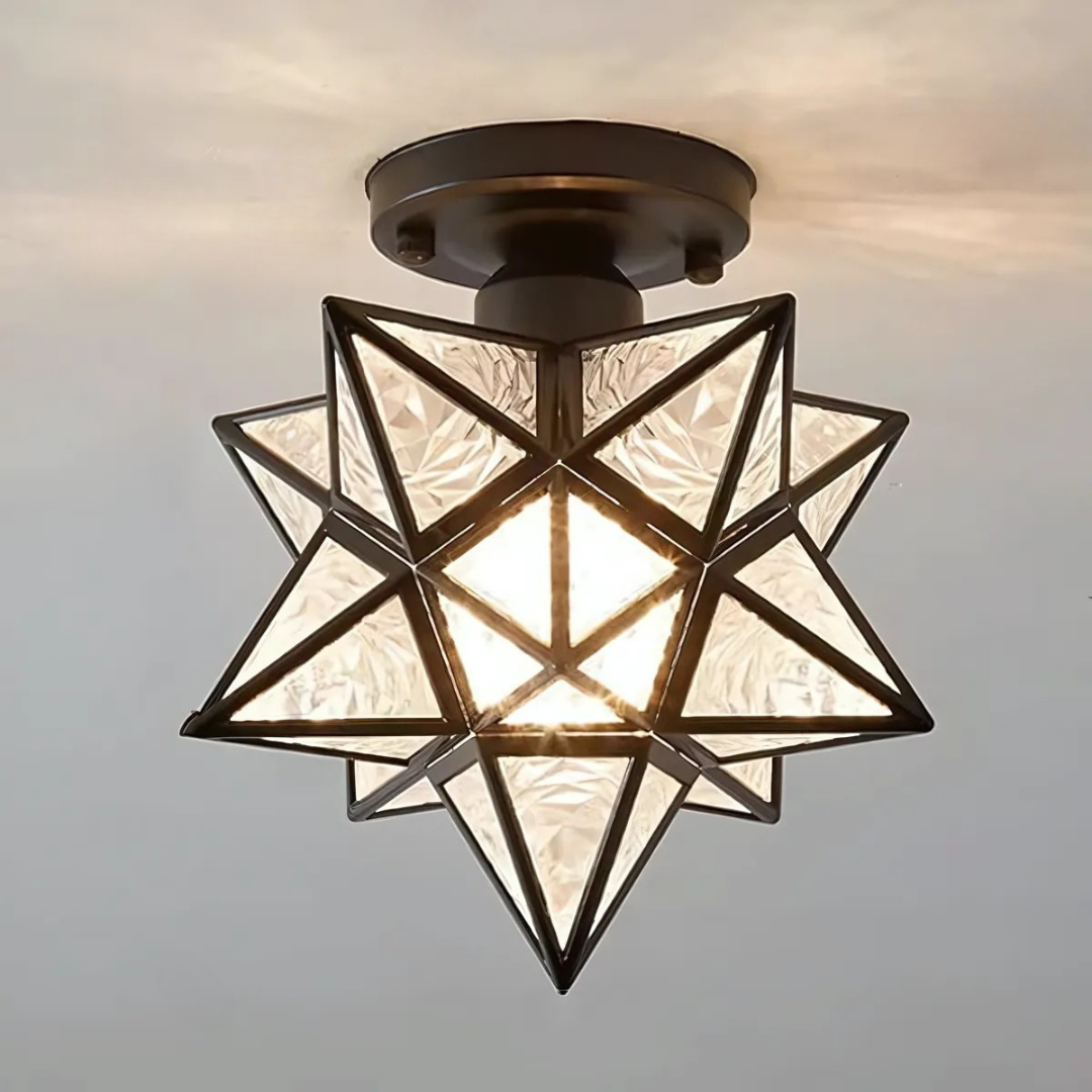 Contemporary Star-Shaped LED Ceiling Light – 1 Light