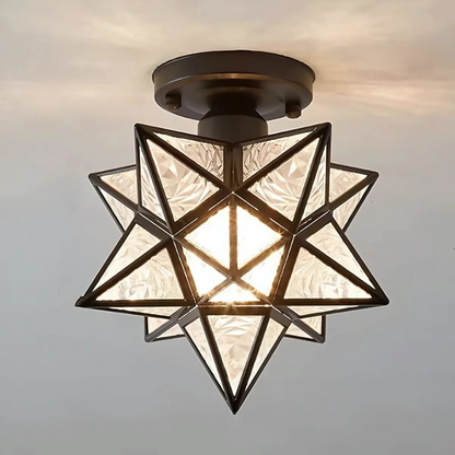 Contemporary Star-Shaped LED Ceiling Light – 1 Light