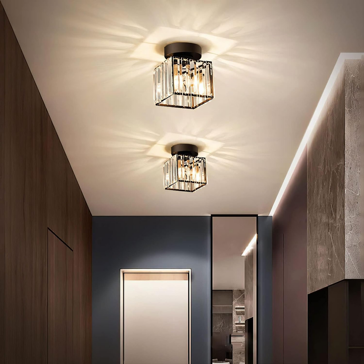 Contemporary Iron 1-Light Flush Ceiling Light 1-Light