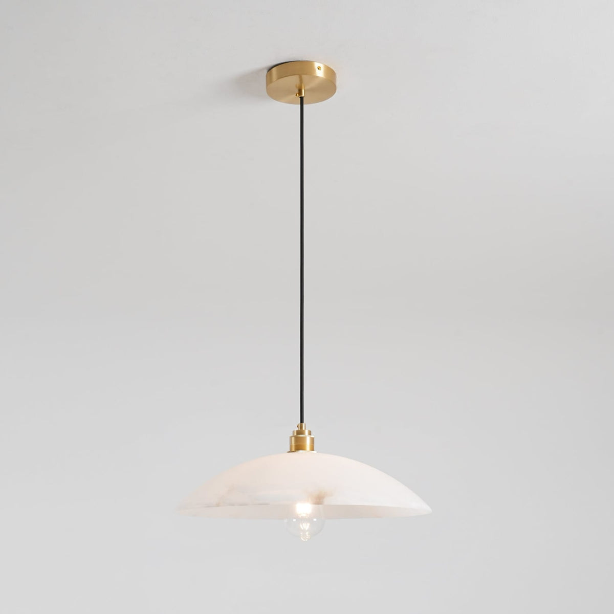Modern Marble Copper Pendant Light 1-Light