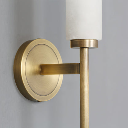 Modern Metal Faux Alabaster Wall Light