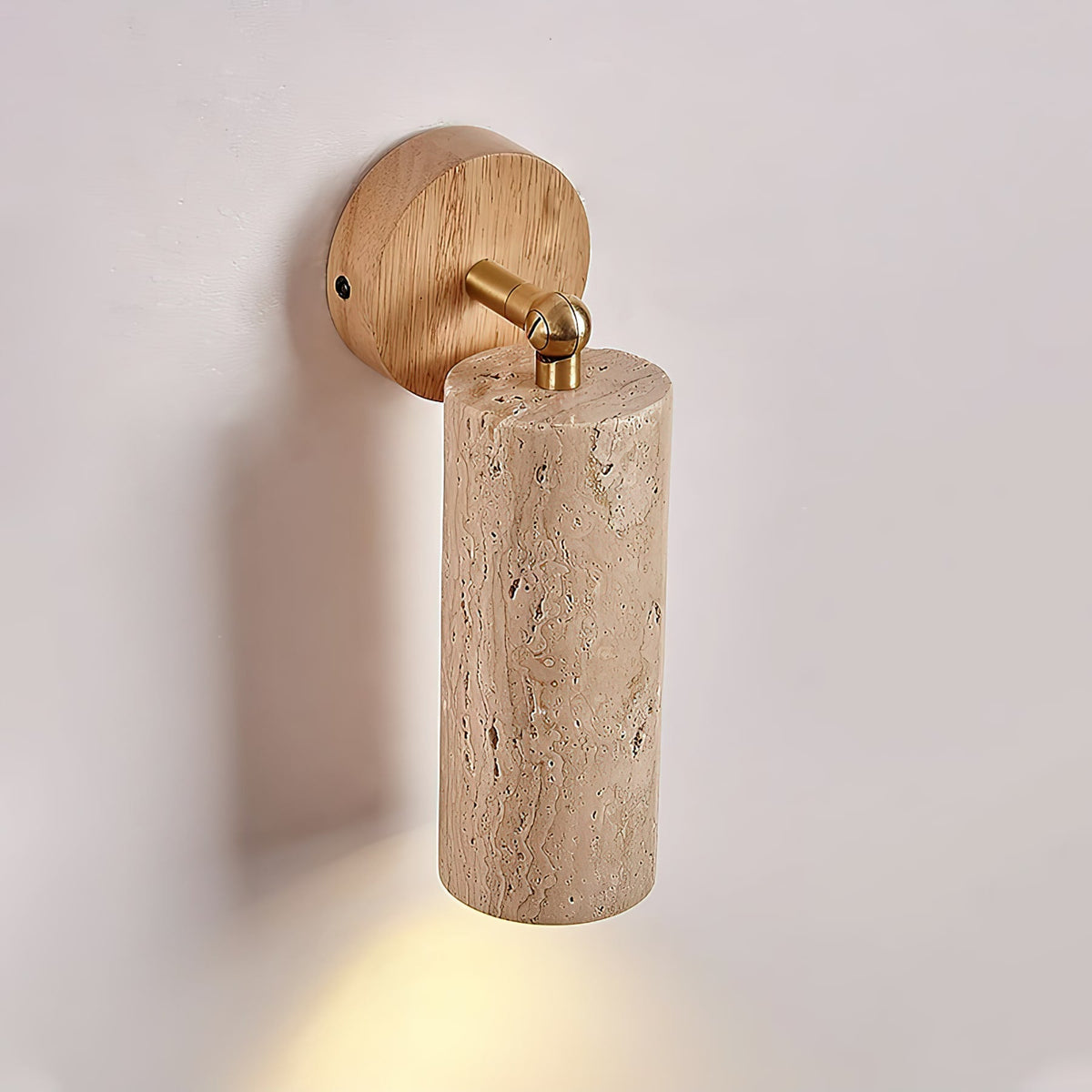 Modern Travertine Ø6.5 Wall Light 1-Light