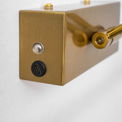 Modern Iron USB Power Wall Light 1-Light
