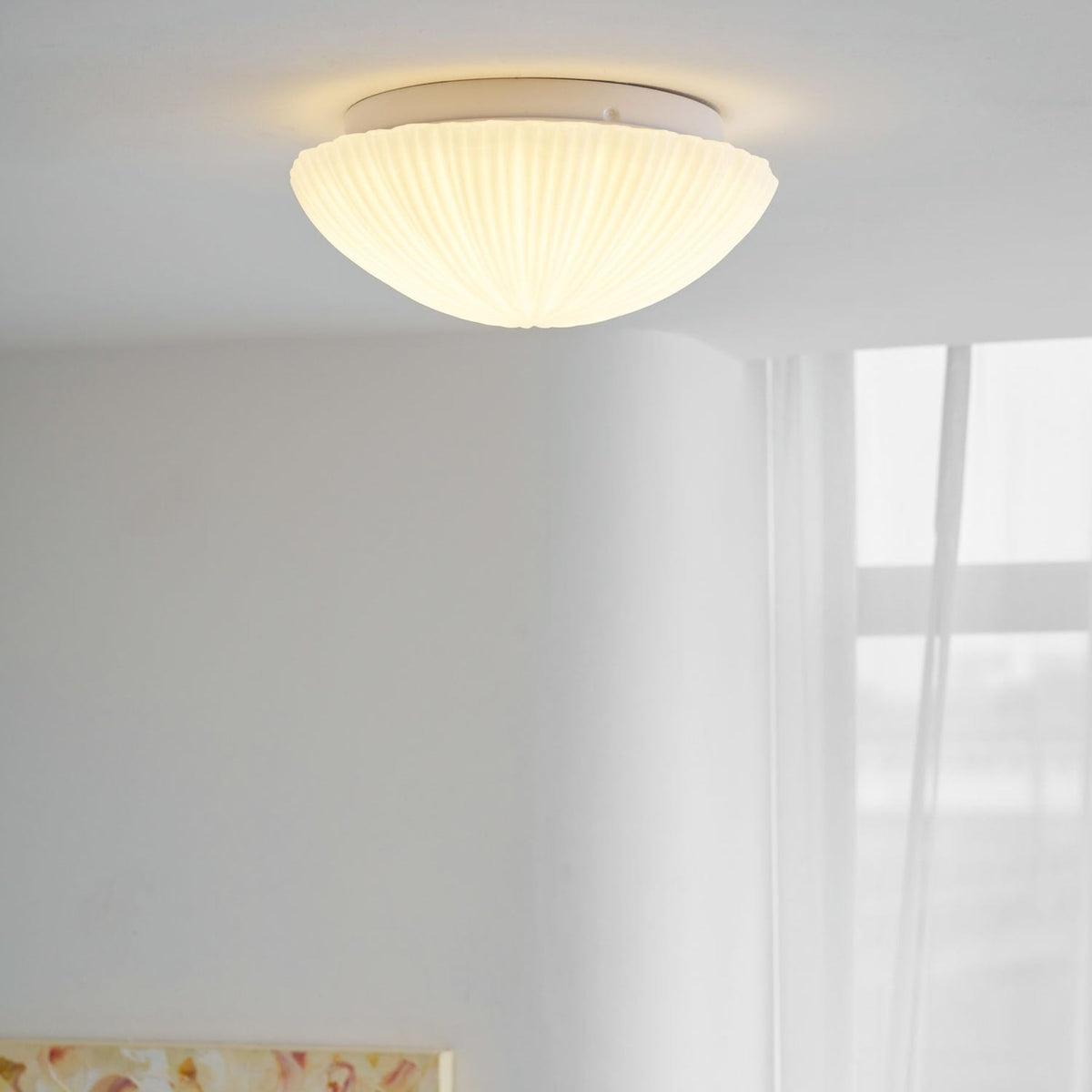 Modern Glass Flush Ceiling Light 1-Light