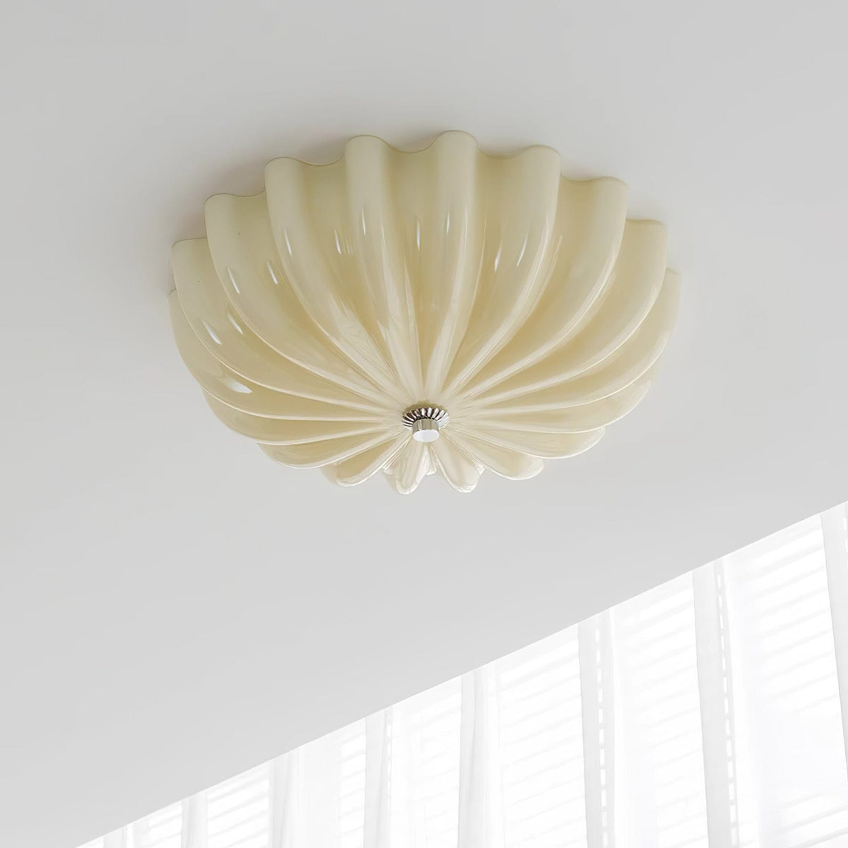 Vintage Iron Flush Ceiling Light 1-Light