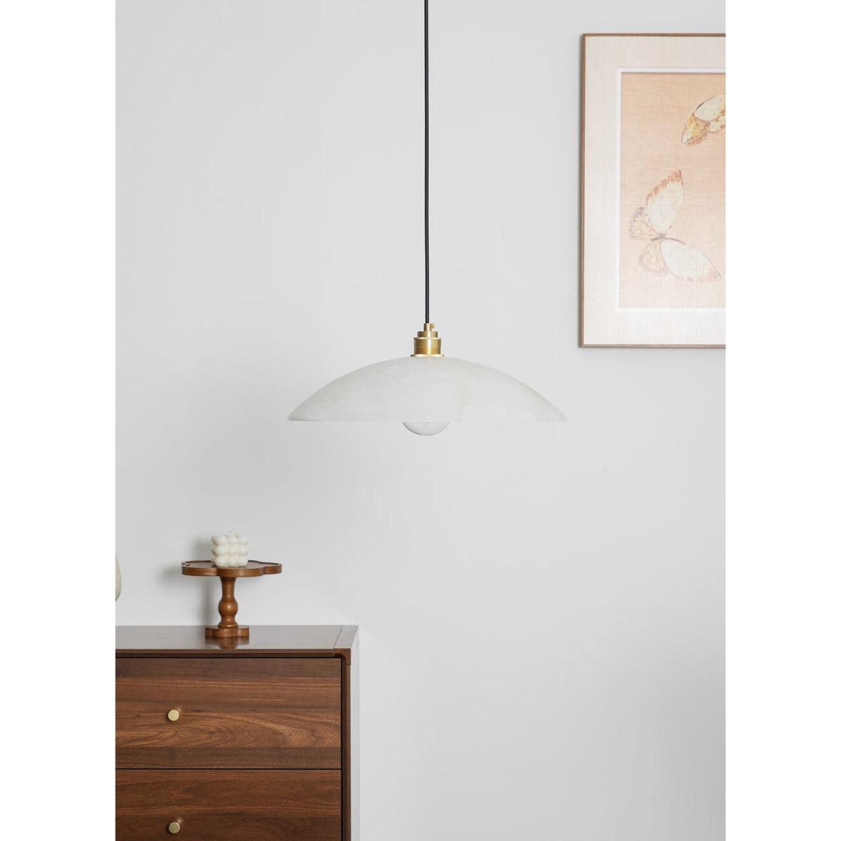 Modern Marble Copper Pendant Light 1-Light